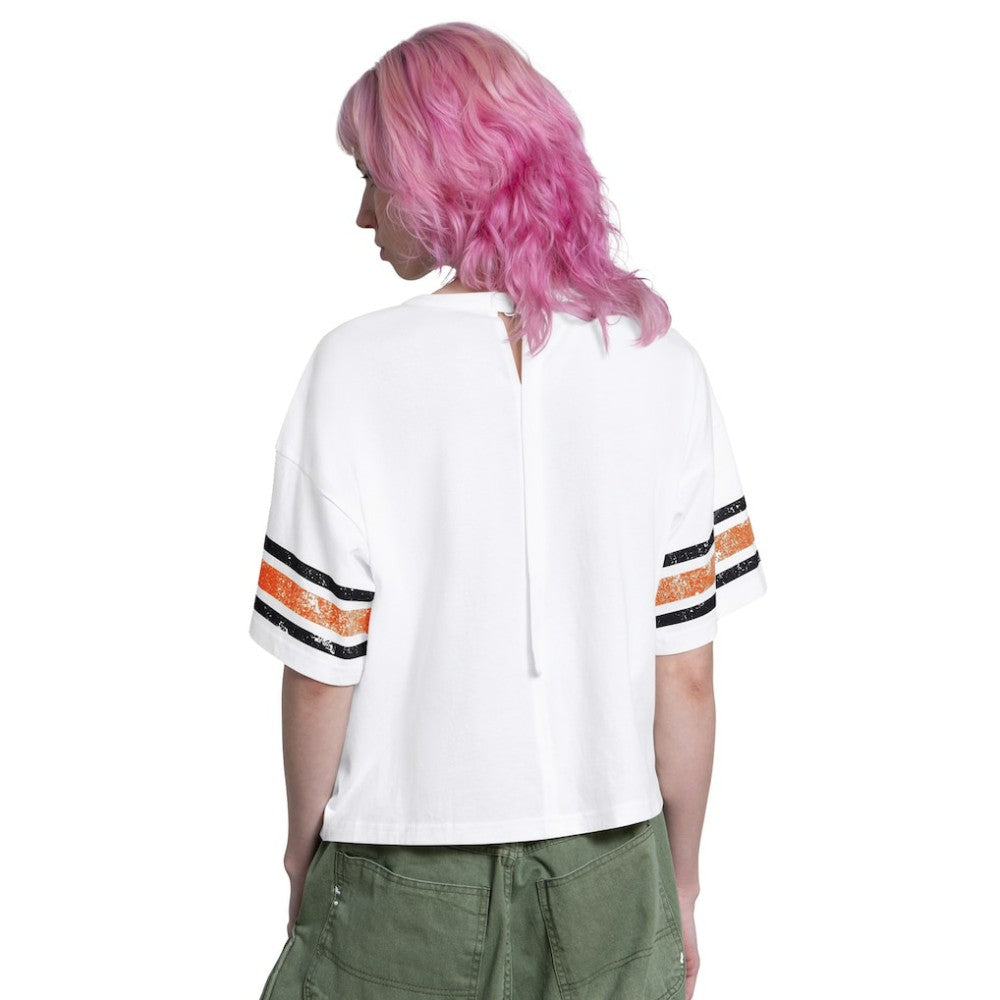 Baltimore Orioles Starter Women's Cropped Hurry Up Offense T-Shirt | MLB Outlet