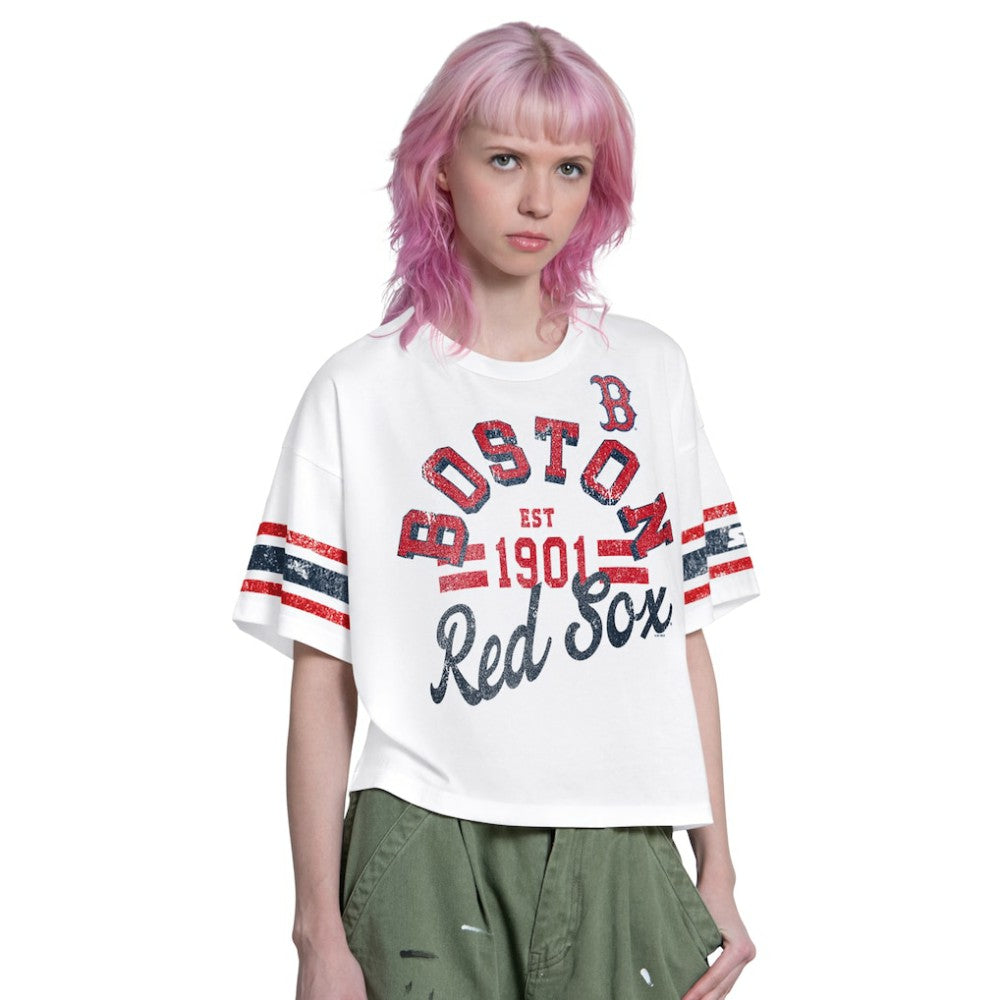 Boston Red Sox Starter Women's Cropped Hurry Up Offense T-Shirt | MLB Near me