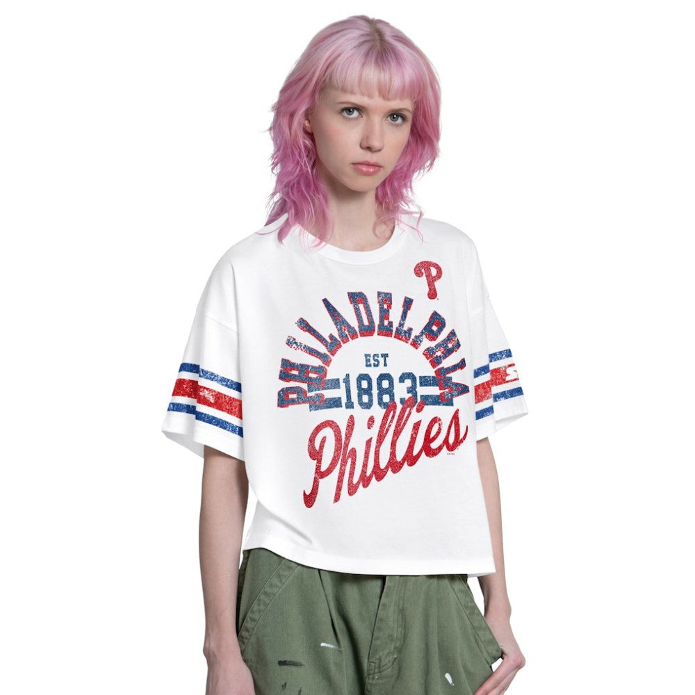 Philadelphia Phillies Starter Women's Cropped Hurry Up Offense T-Shirt | MLB Online