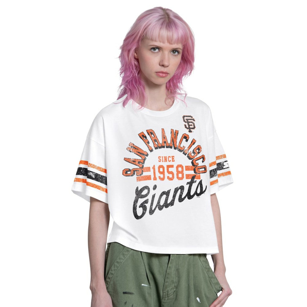 San Francisco Giants Starter Women's Cropped Hurry Up Offense T-Shirt | MLB New