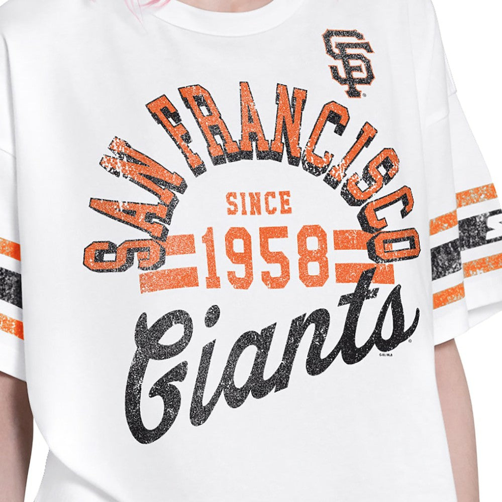 San Francisco Giants Starter Women's Cropped Hurry Up Offense T-Shirt | MLB New