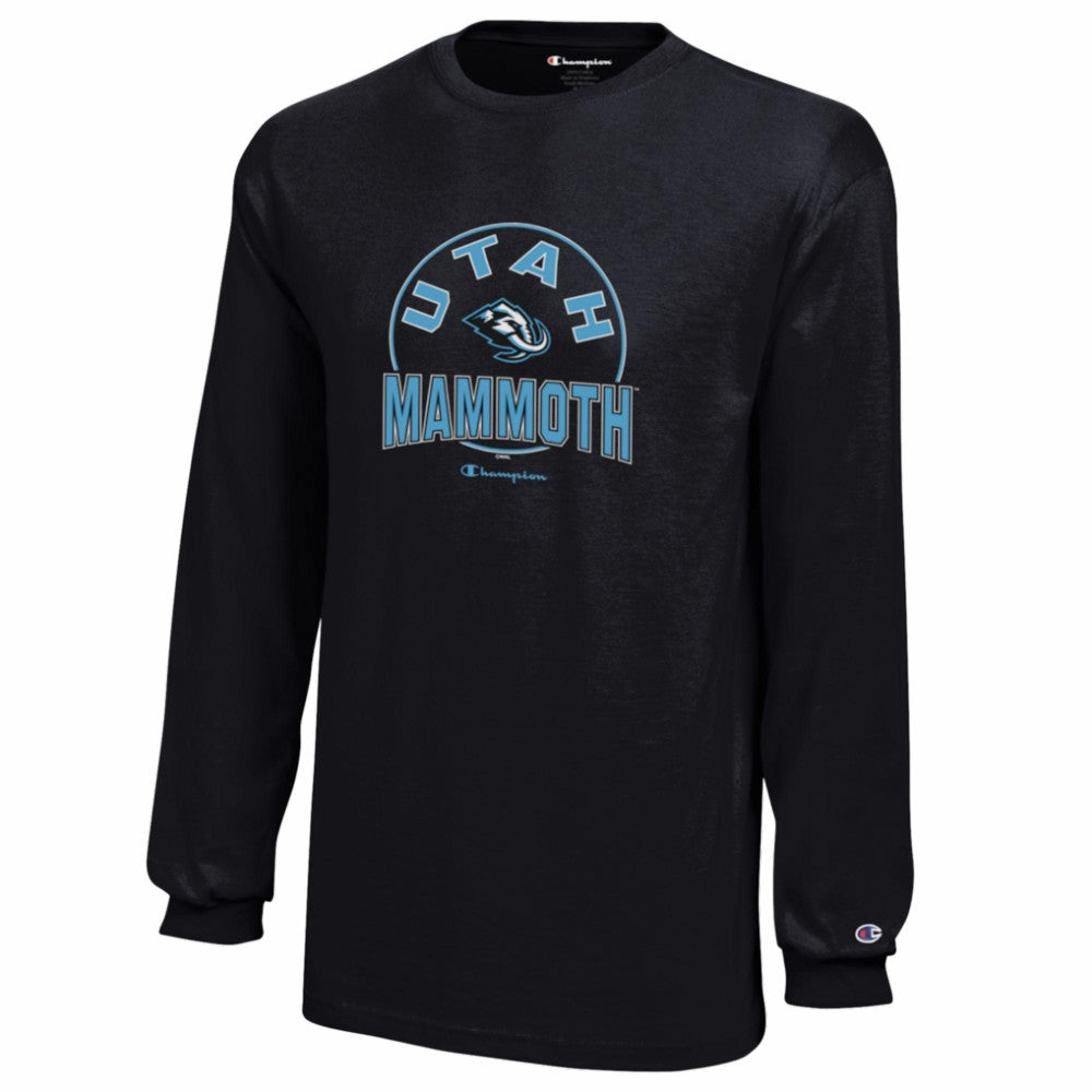 Utah Mammoth Champion Youth Jersey Long Sleeve T-Shirt For Sale