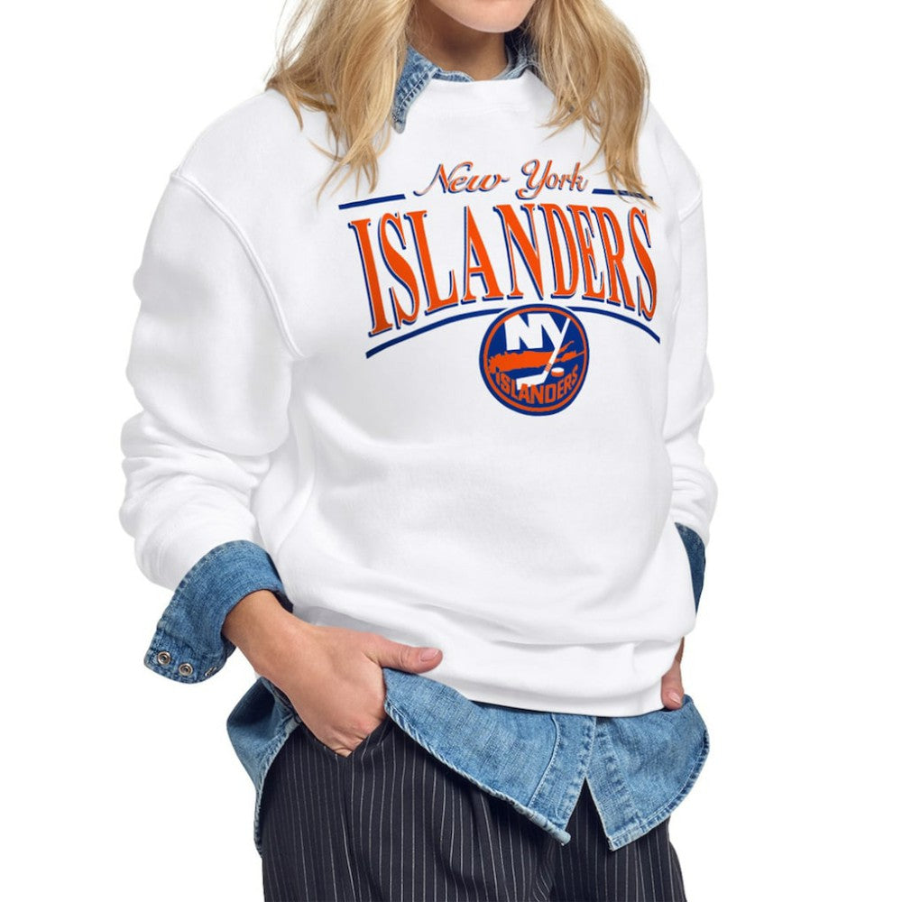New York Islanders Starter Women's Arch Stripe Fleece Sweatshirt Sale