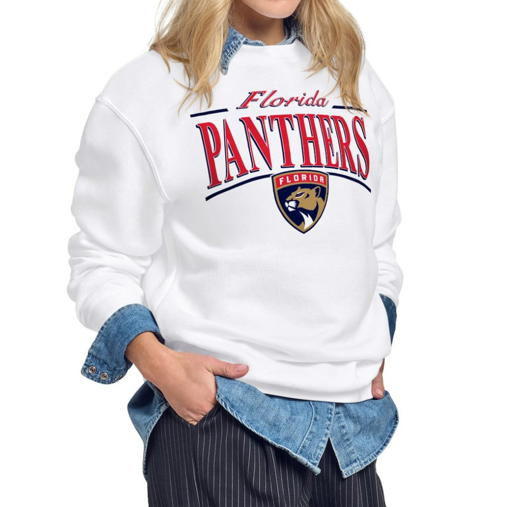 Florida Panthers Starter Women's Arch Stripe Fleece Sweatshirt On Sale