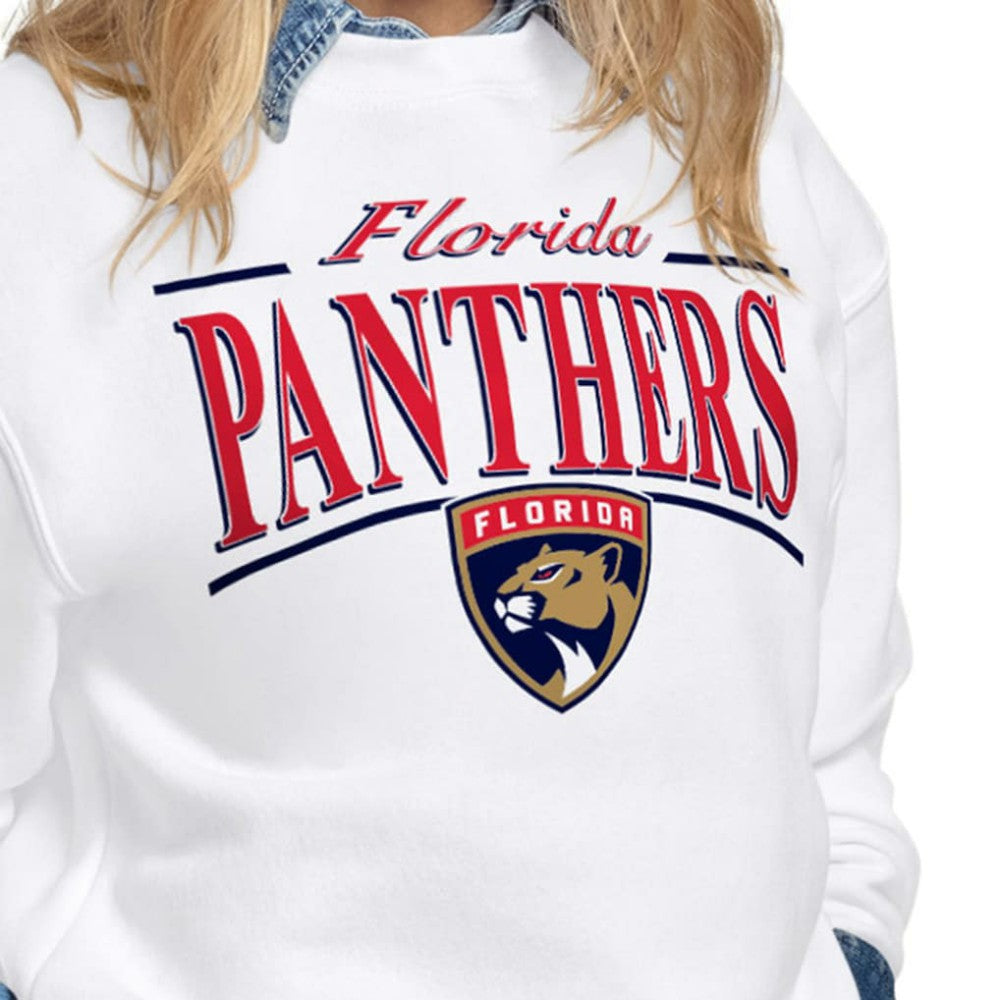 Florida Panthers Starter Women's Arch Stripe Fleece Sweatshirt On Sale