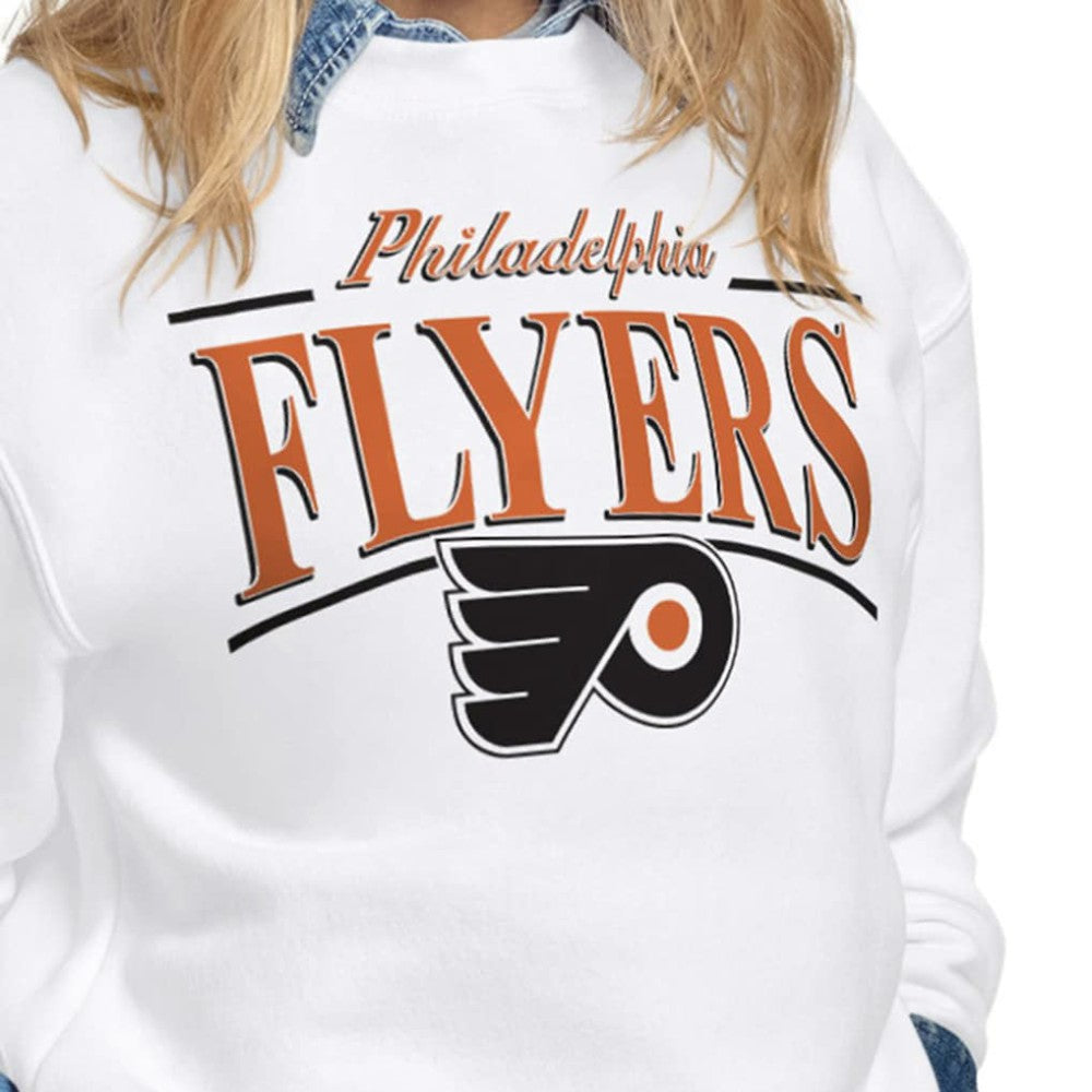 Philadelphia Flyers Starter Women's Arch Stripe Fleece Sweatshirt Outlet