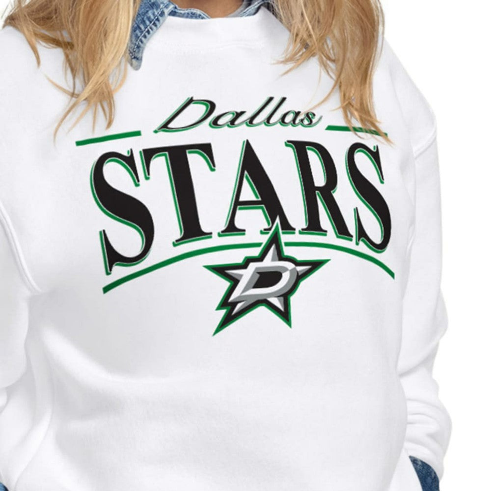 Dallas Stars Starter Women's Arch Stripe Fleece Sweatshirt Online