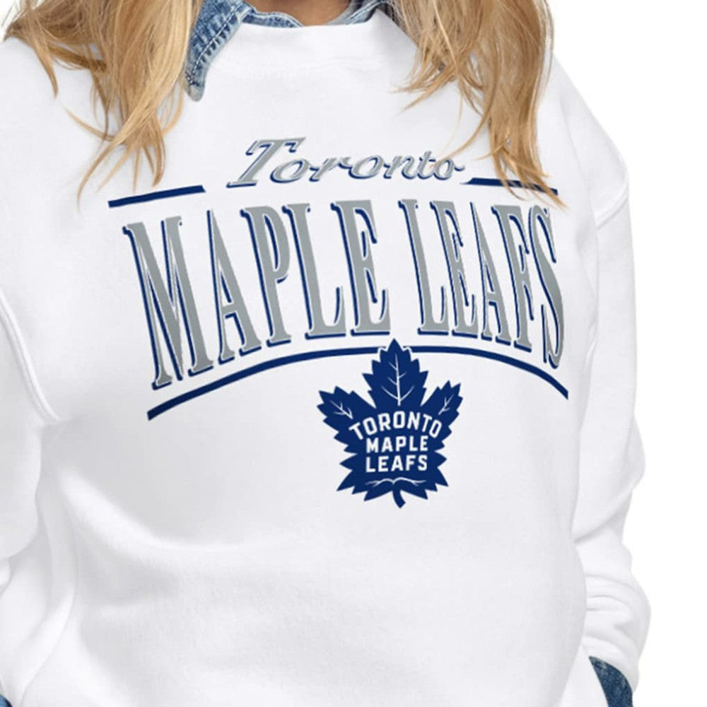 Toronto Maple Leafs Starter Women's Arch Stripe Fleece Sweatshirt For Sale