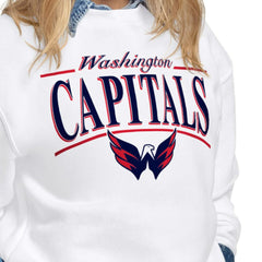 Washington Capitals Starter Women's Arch Stripe Fleece Sweatshirt Online