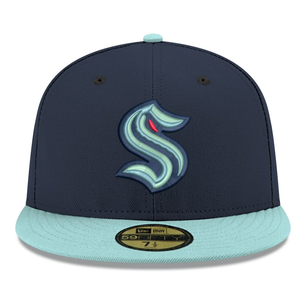 Seattle Kraken New Era Core Logo Two-Tone 59FIFTY Fitted Hat On Sale