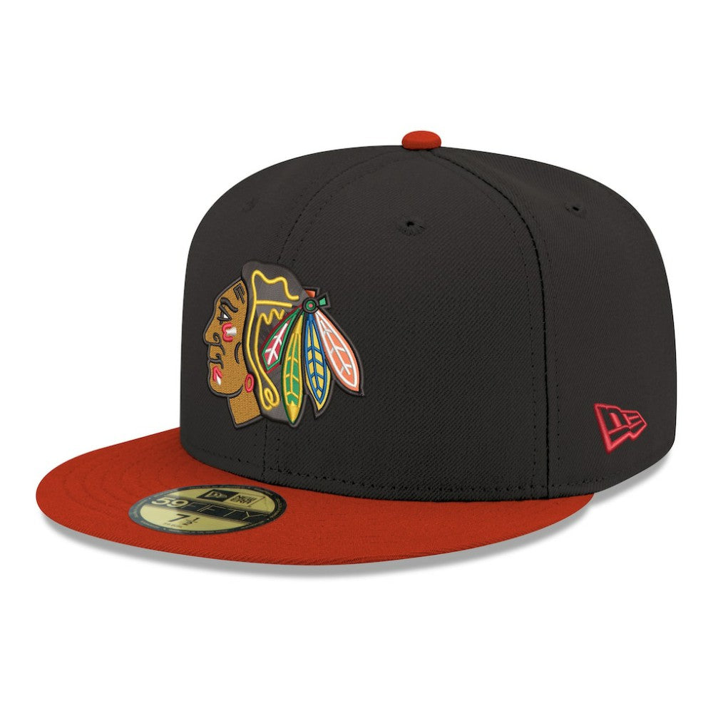 Chicago Blackhawks New Era Core Logo Two-Tone 59FIFTY Fitted Hat On Sale