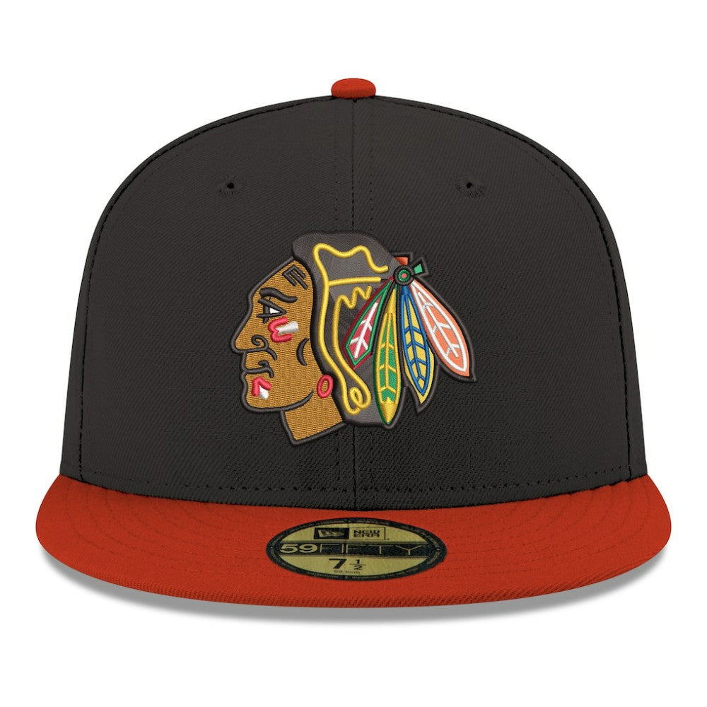 Chicago Blackhawks New Era Core Logo Two-Tone 59FIFTY Fitted Hat On Sale