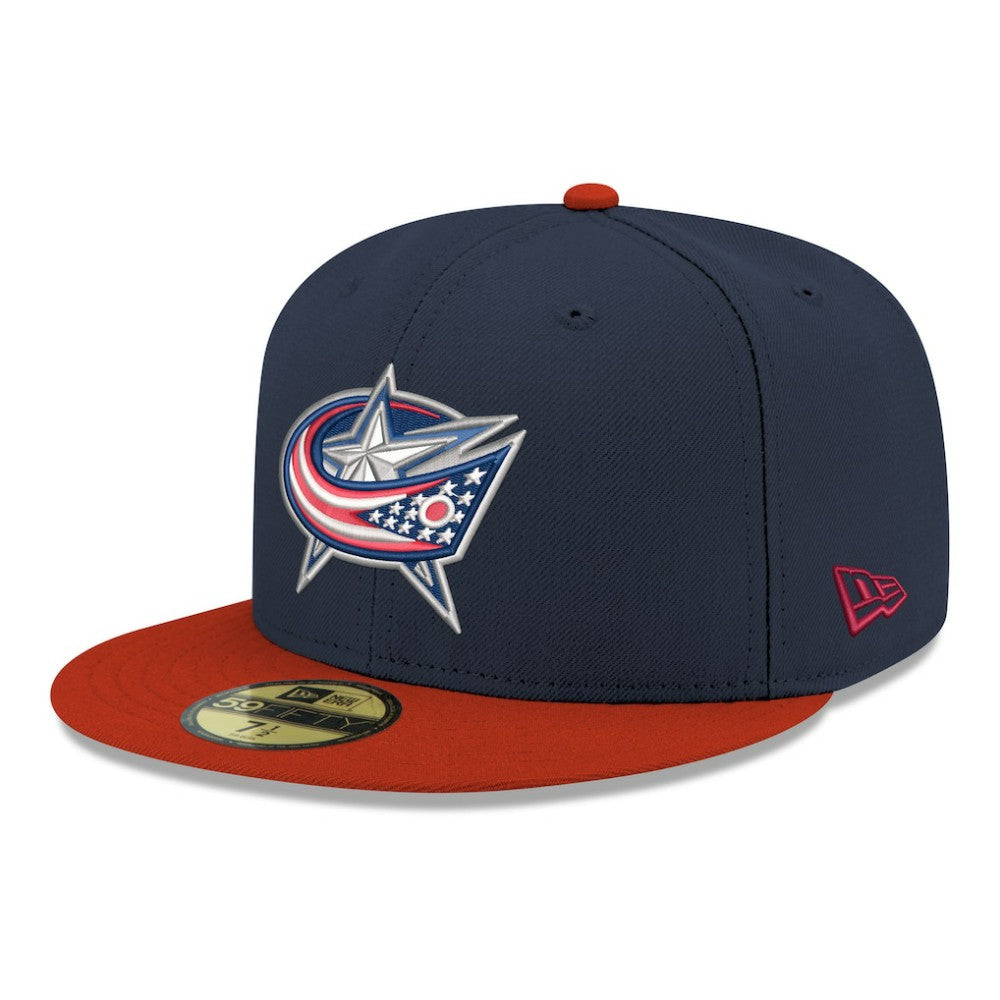 Columbus Blue Jackets New Era Core Logo Two-Tone 59FIFTY Fitted Hat For Sale