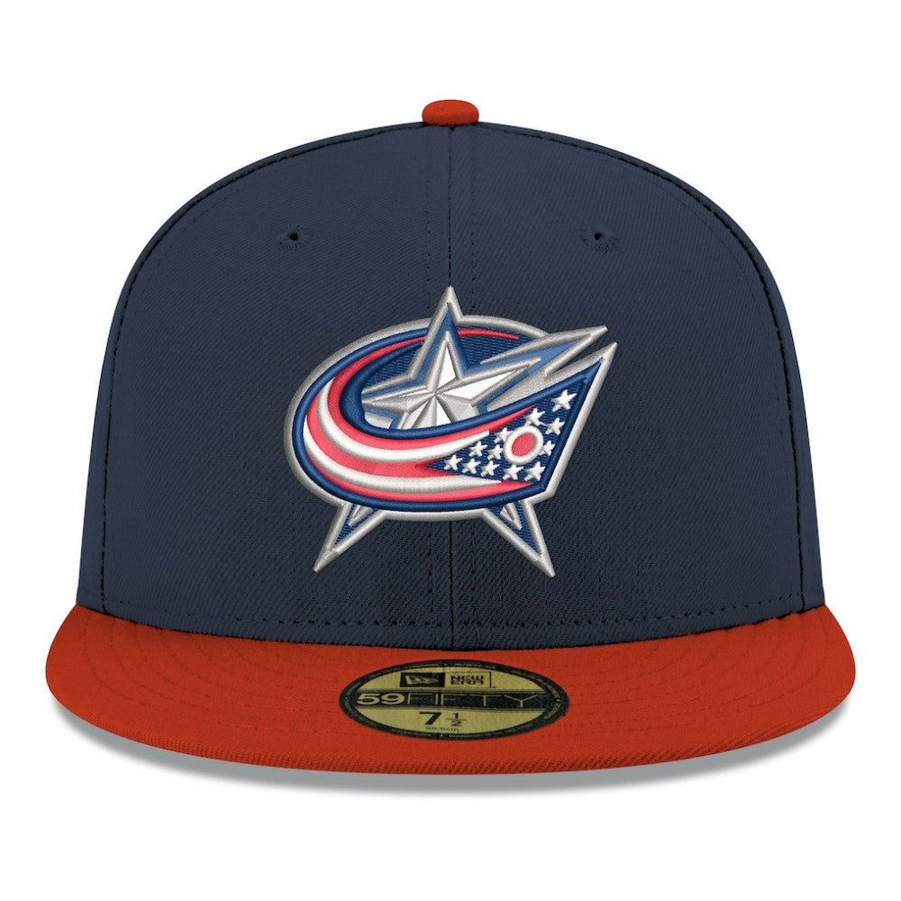 Columbus Blue Jackets New Era Core Logo Two-Tone 59FIFTY Fitted Hat For Sale