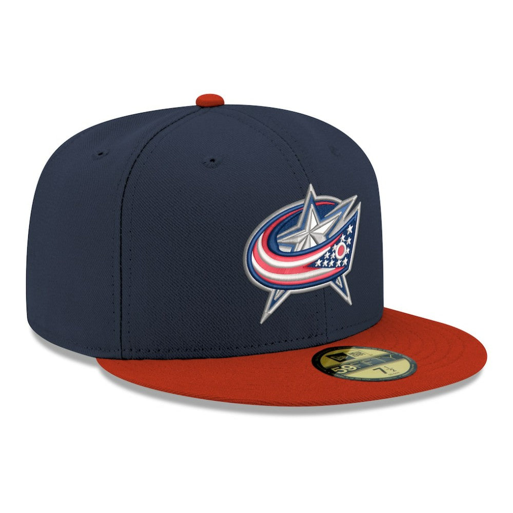 Columbus Blue Jackets New Era Core Logo Two-Tone 59FIFTY Fitted Hat For Sale
