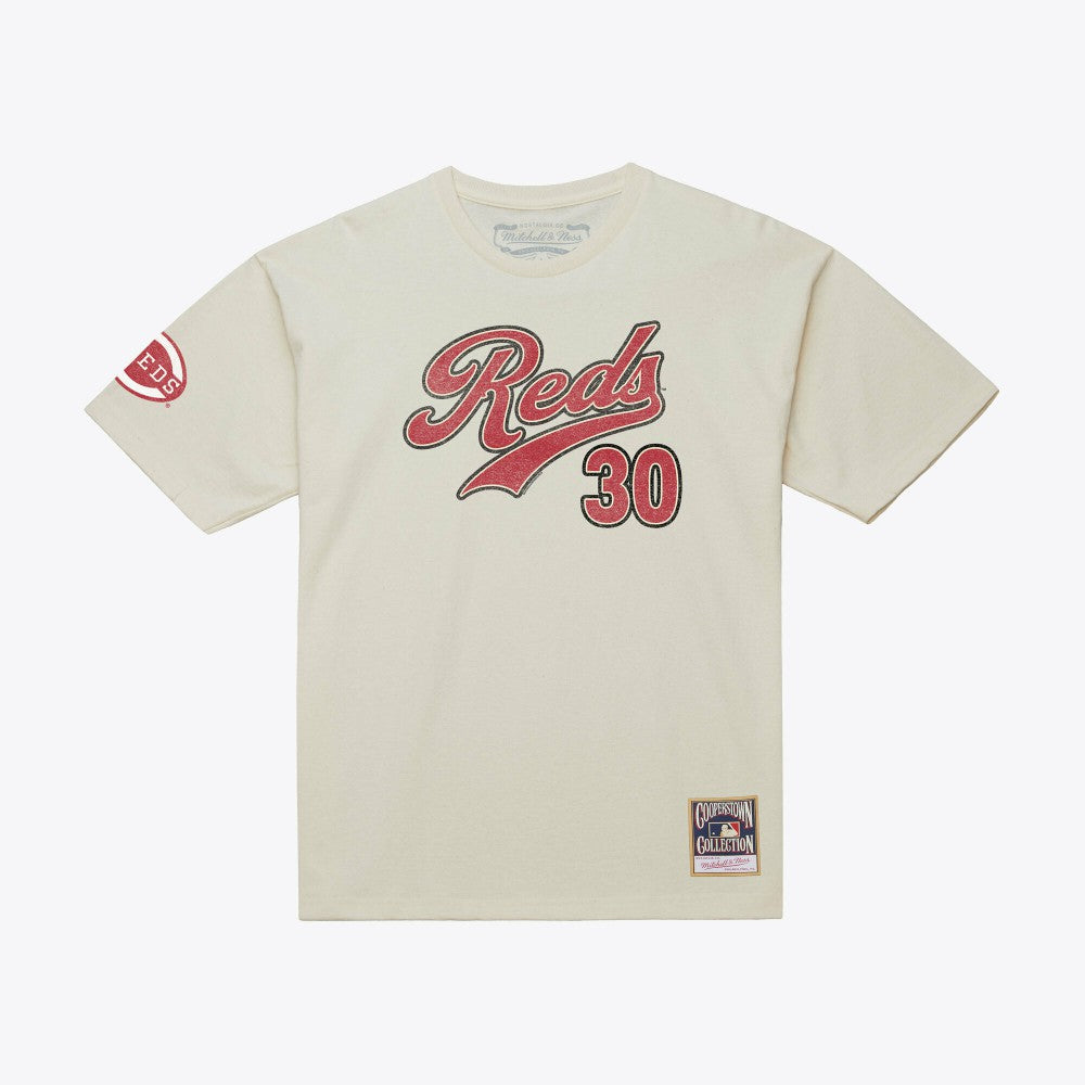 Ken Griffey Jr. Cincinnati Reds Mitchell & Ness Cooperstown Collection Throwback Name & Number T-Shirt | MLB For sale