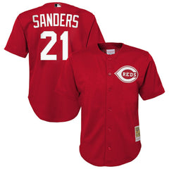 Deion Sanders Cincinnati Reds Mitchell & Ness Youth Cooperstown Mesh Batting Practice Jersey | MLB Shop