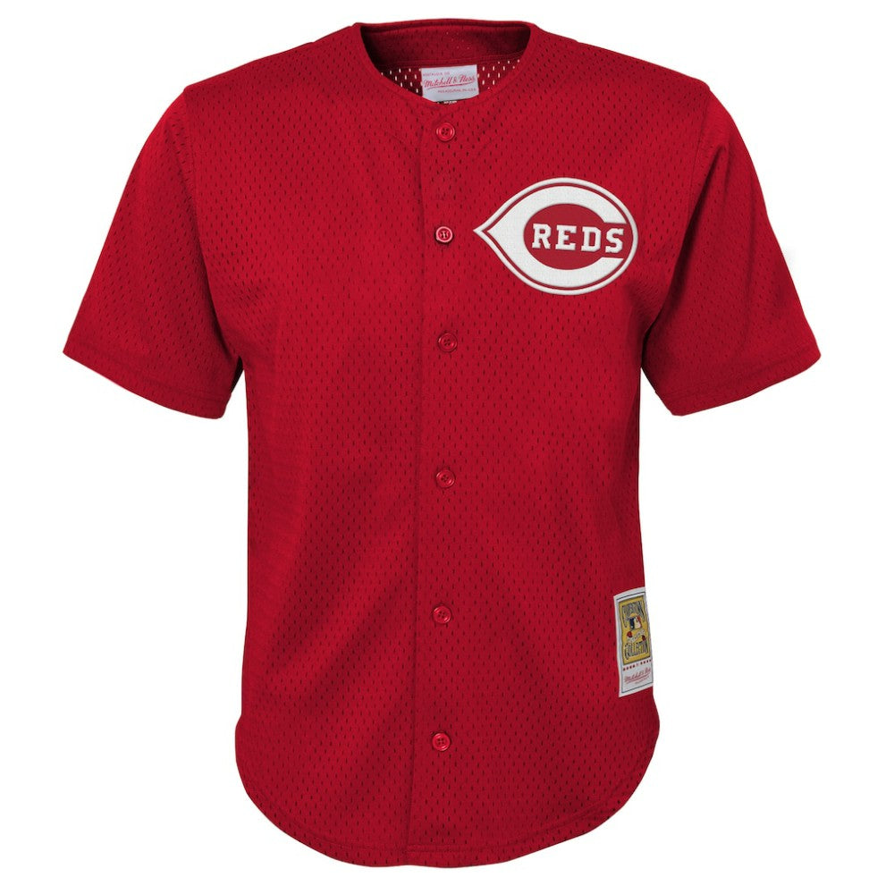 Deion Sanders Cincinnati Reds Mitchell & Ness Youth Cooperstown Mesh Batting Practice Jersey | MLB Shop