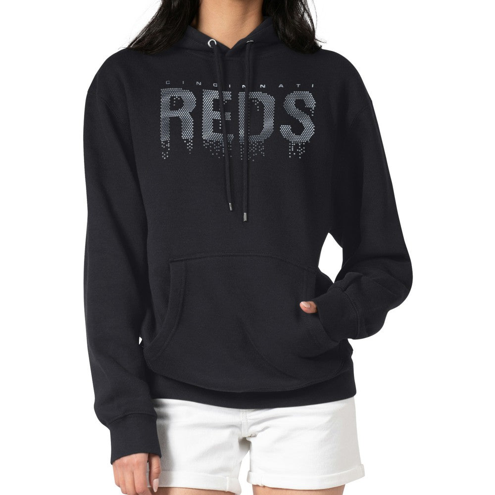 Cincinnati Reds G-III 4Her by Carl Banks Women's Metallic Drop Fleece Hoodie | MLB Sale