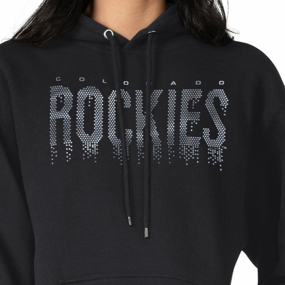 Colorado Rockies G-III 4Her by Carl Banks Women's Metallic Drop Fleece Hoodie | MLB Sale