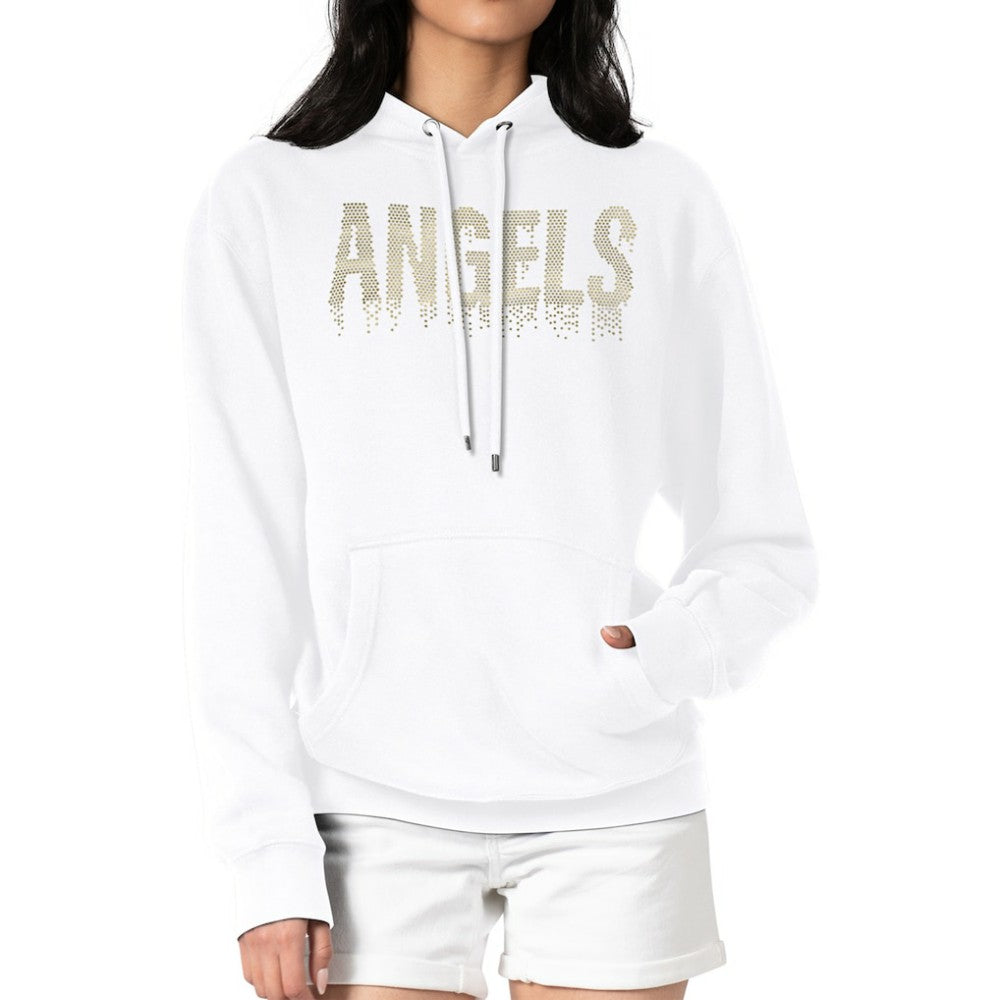 Los Angeles Angels G-III 4Her by Carl Banks Women's Metallic Drop Fleece Hoodie | MLB US