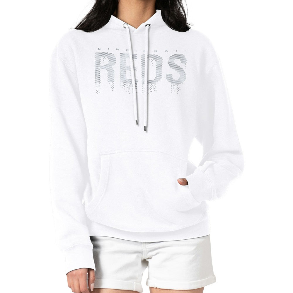 Cincinnati Reds G-III 4Her by Carl Banks Women's Metallic Drop Fleece Hoodie | MLB On Sale