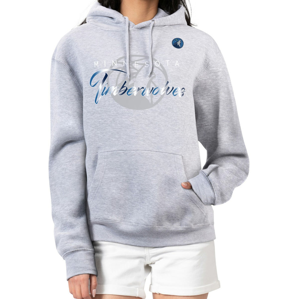 Minnesota Timberwolves G-III 4Her by Carl Banks Women's Shadow Logo Tri-Blend Fleece Hoodie New