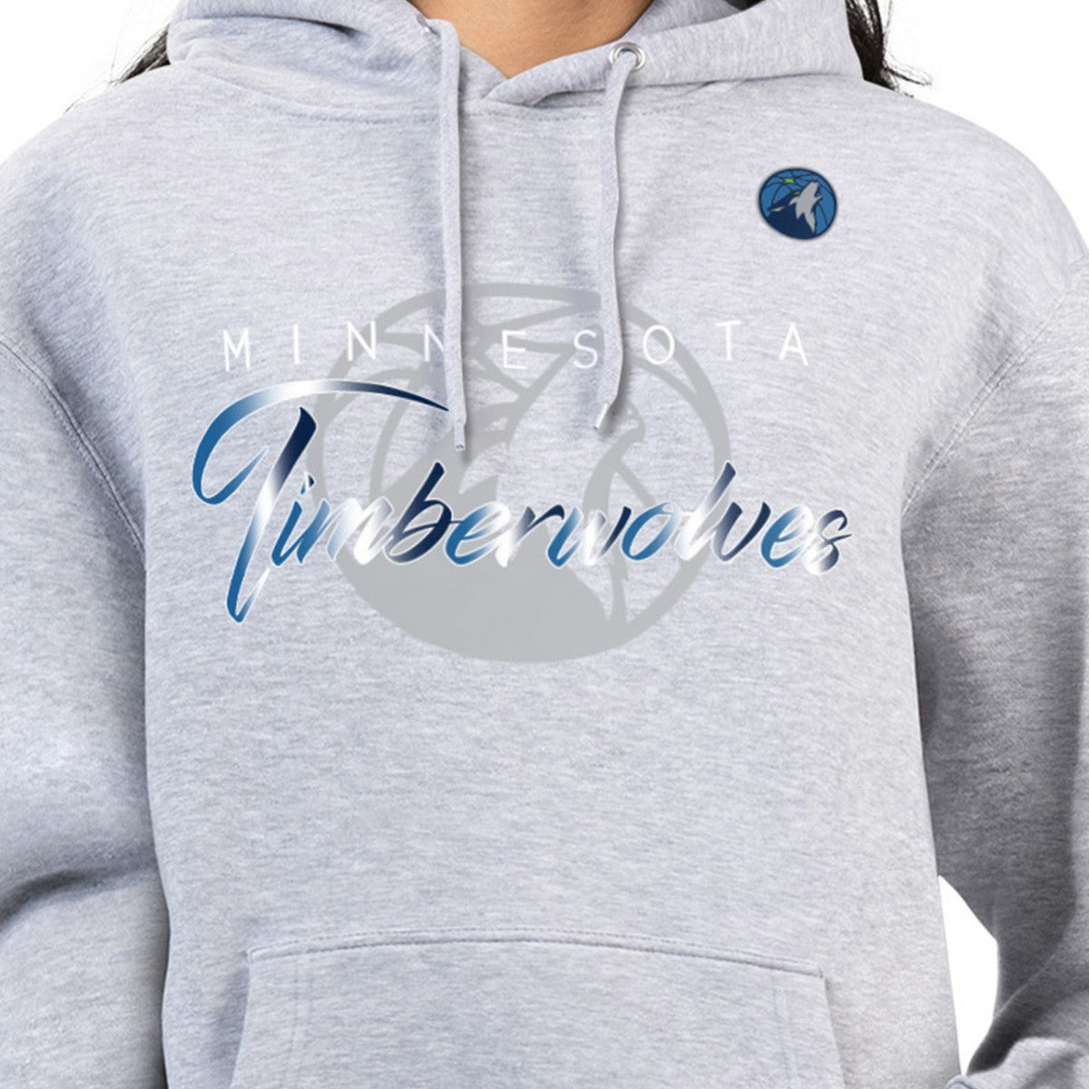 Minnesota Timberwolves G-III 4Her by Carl Banks Women's Shadow Logo Tri-Blend Fleece Hoodie New