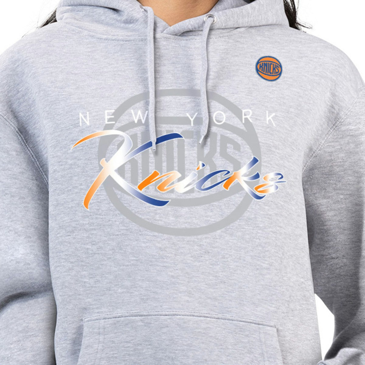 New York Knicks G-III 4Her by Carl Banks Women's Shadow Logo Tri-Blend Fleece Hoodie Online