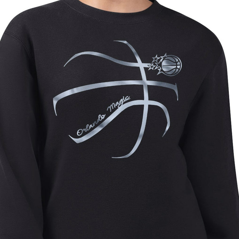 Orlando Magic G-III 4Her by Carl Banks Women's Metallic Print Basketball Sketch Fleece Sweatshirt On Sale
