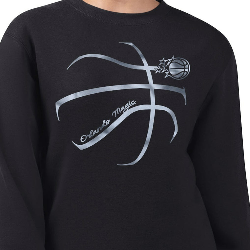 Orlando Magic G-III 4Her by Carl Banks Women's Metallic Print Basketball Sketch Fleece Sweatshirt On Sale