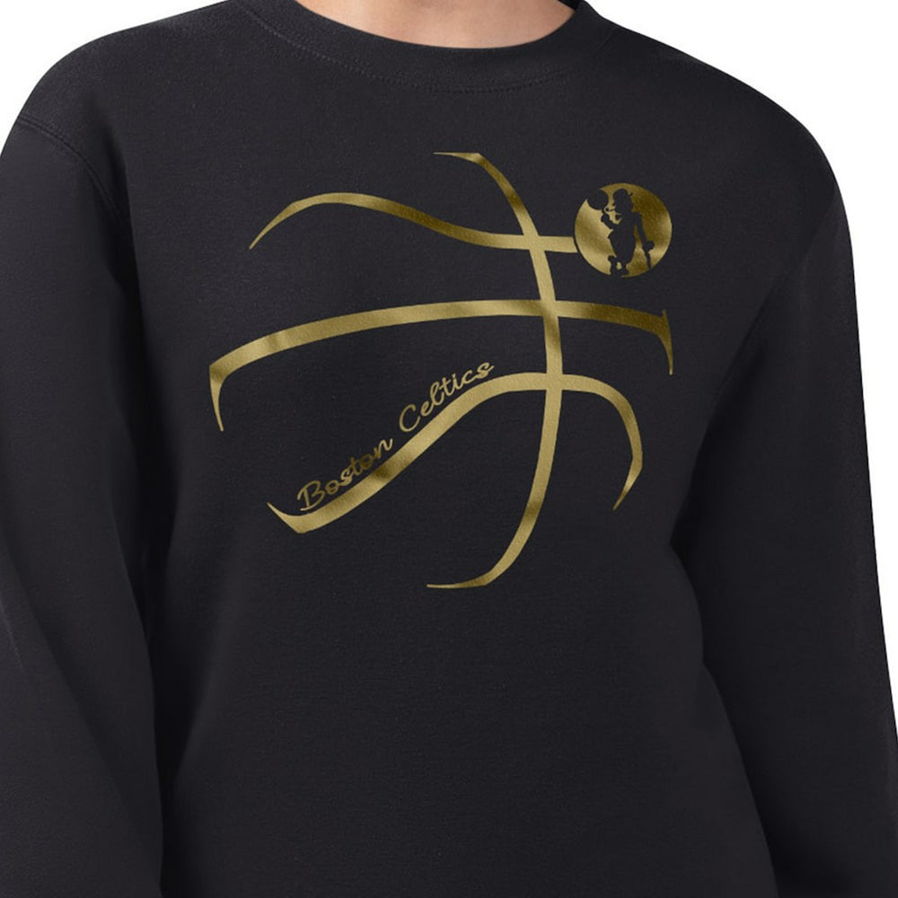 Boston Celtics G-III 4Her by Carl Banks Women's Metallic Print Basketball Sketch Fleece Sweatshirt Online