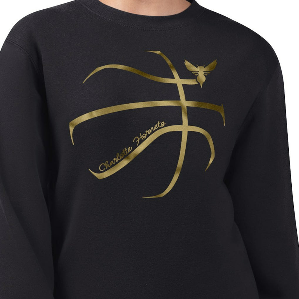 Charlotte Hornets G-III 4Her by Carl Banks Women's Metallic Print Basketball Sketch Fleece Sweatshirt Discount