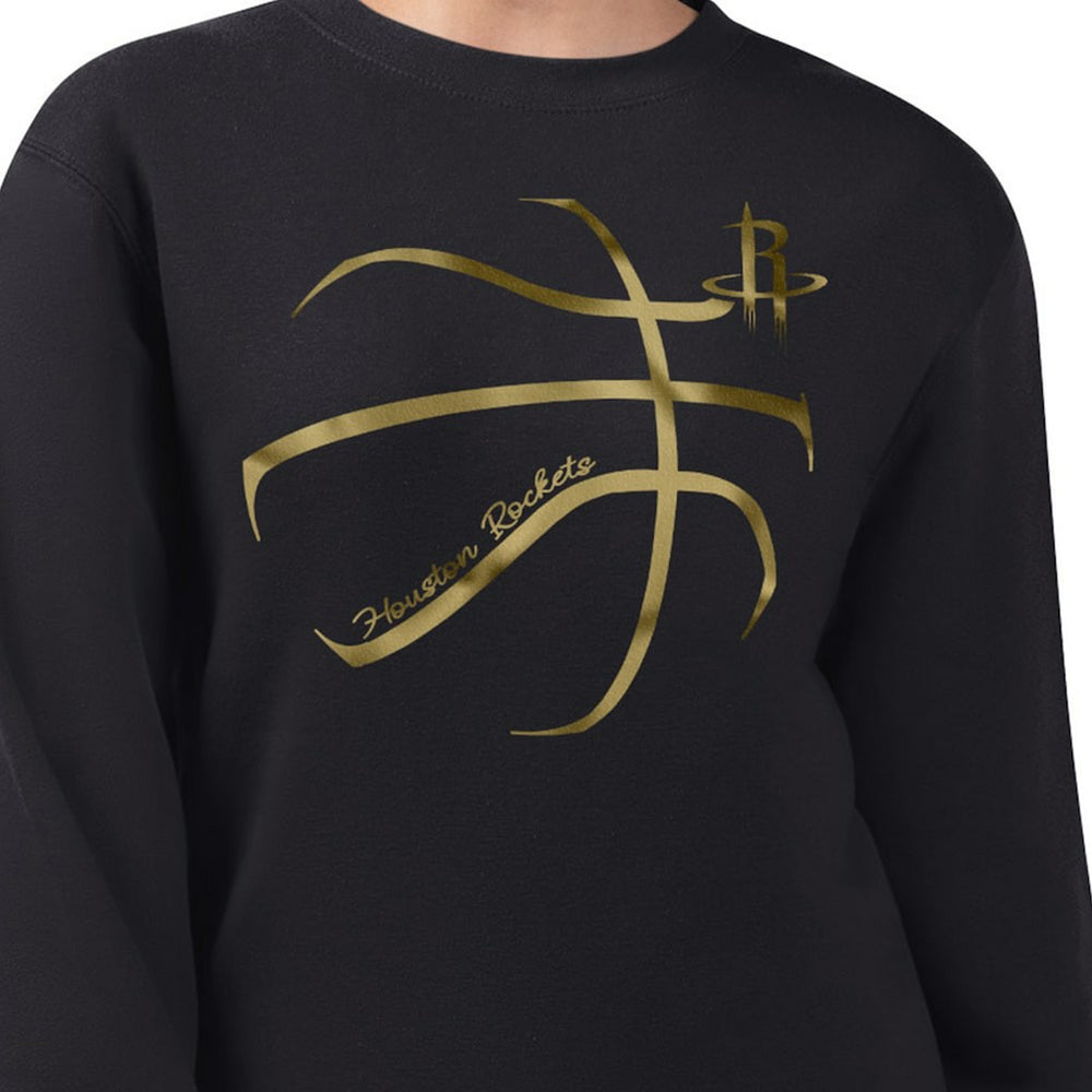 Houston Rockets G-III 4Her by Carl Banks Women's Metallic Print Basketball Sketch Fleece Sweatshirt sale Discount