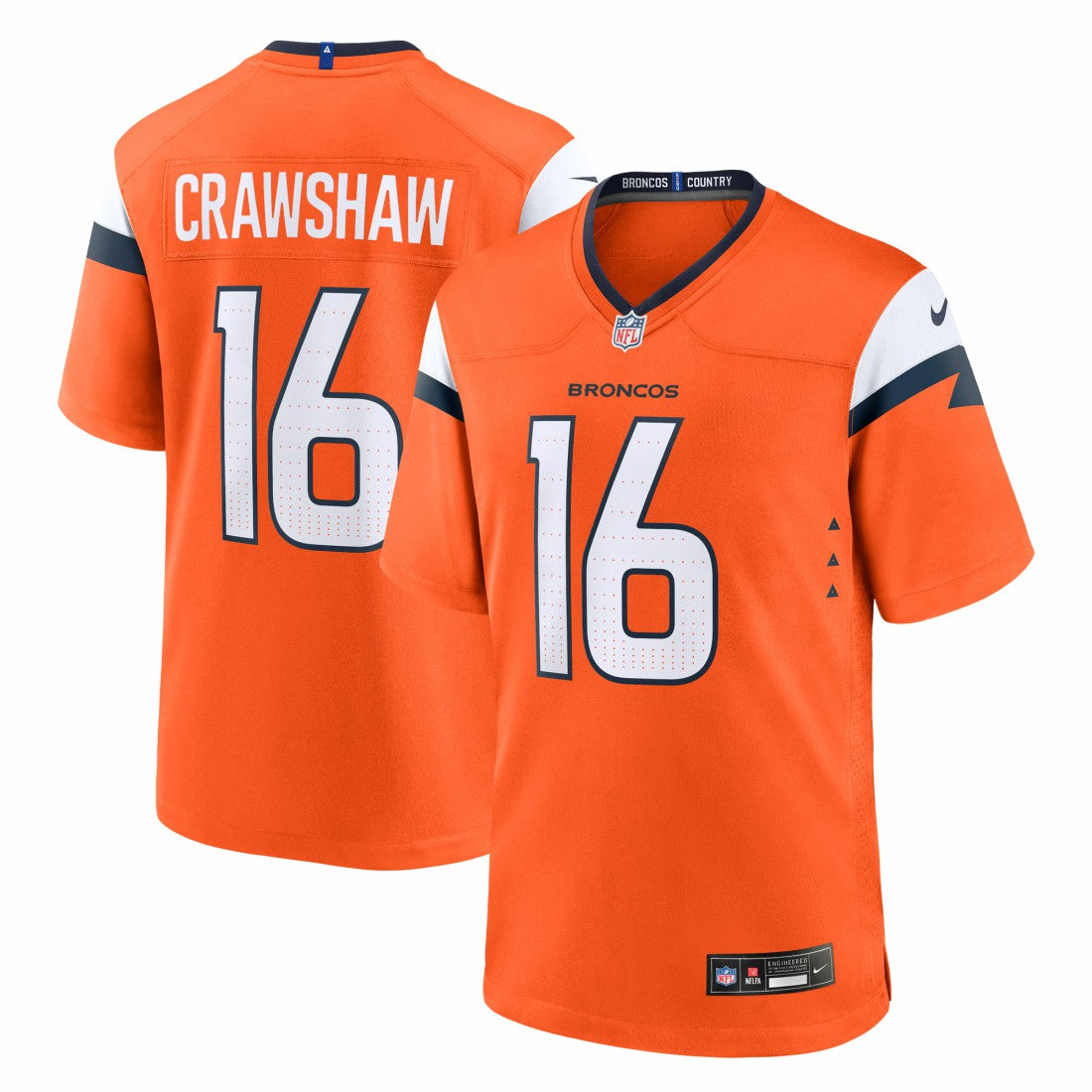 Denver Broncos Nike Jeremy Crawshaw  Team Game Jersey