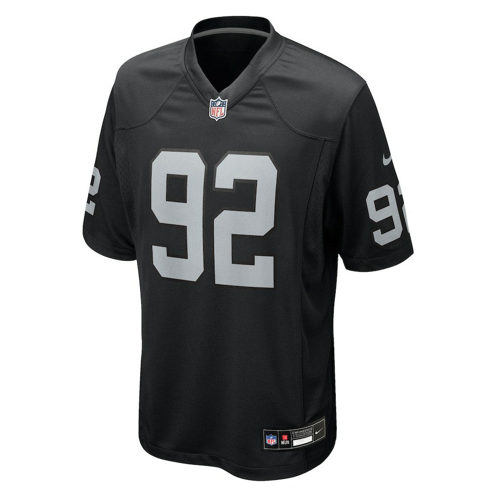 JJ Pegues Las Vegas Raiders Team Game Jersey - Black