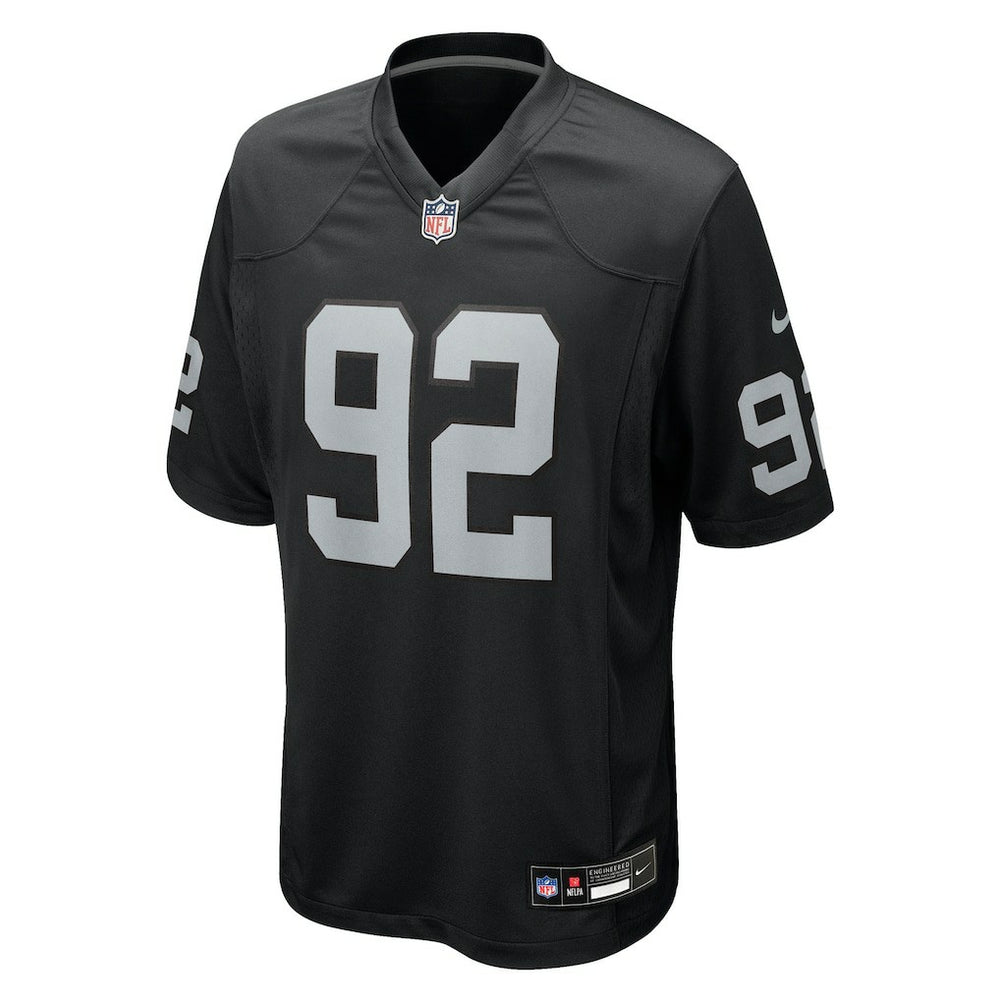 JJ Pegues Las Vegas Raiders Team Game Jersey - Black