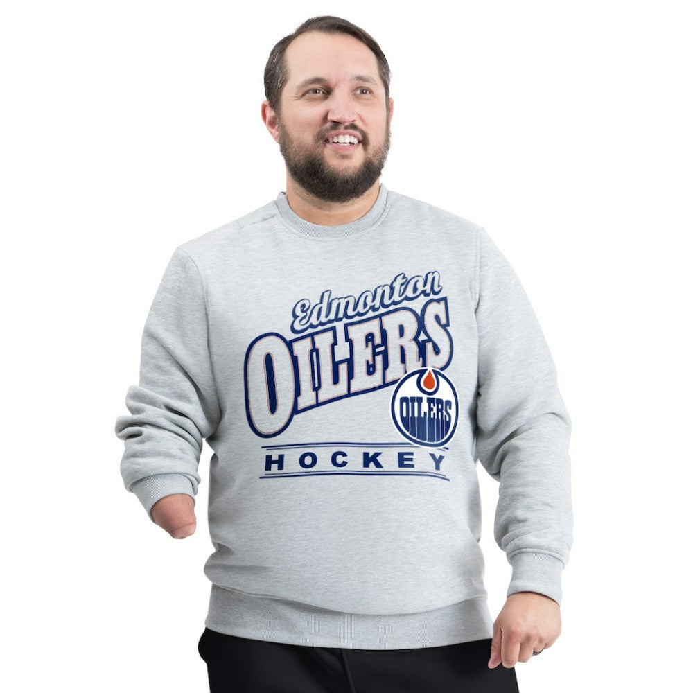 Edmonton Oilers G-III Sports by Carl Banks Adaptive Headliner Fleece Sweatshirt On Sale