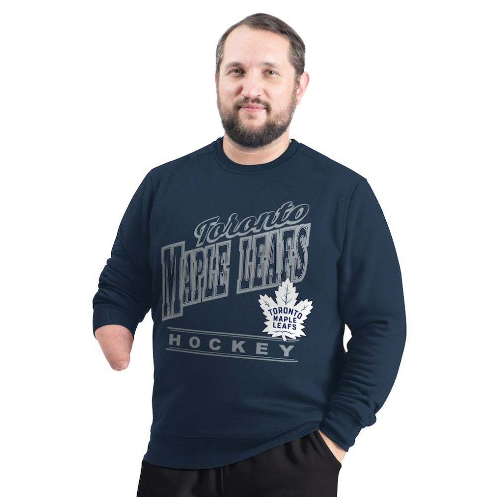 Toronto Maple Leafs G-III Sports by Carl Banks Adaptive Headliner Fleece Sweatshirt On Sale