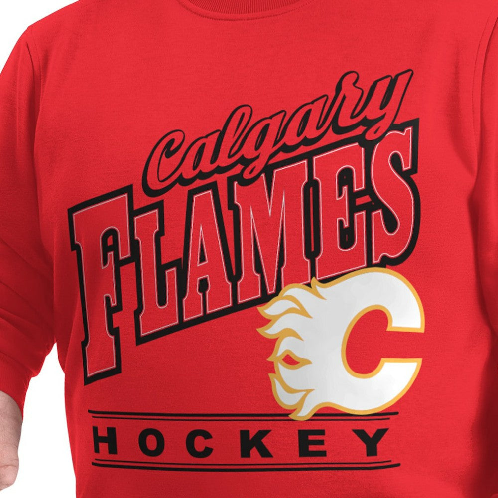 Calgary Flames G-III Sports by Carl Banks Adaptive Headliner Fleece Sweatshirt Outlet