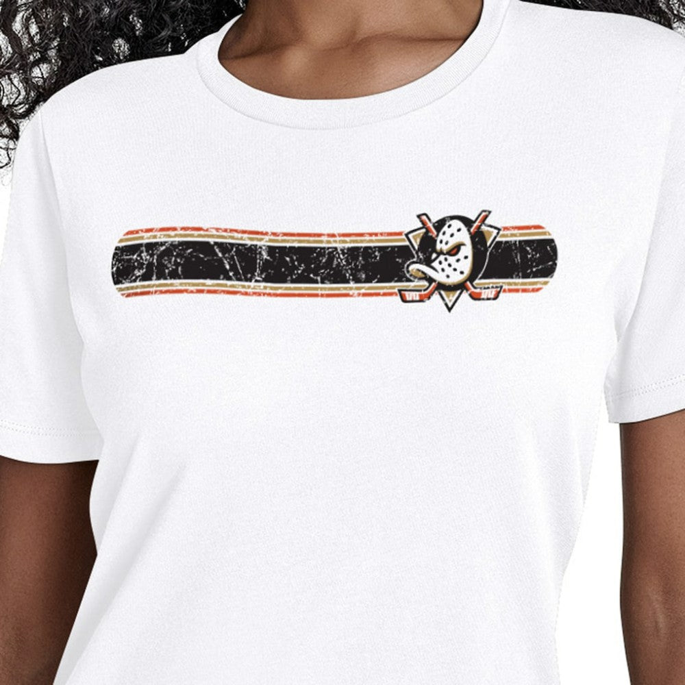 Anaheim Ducks Starter Women's Team Stripe T-Shirt Sale