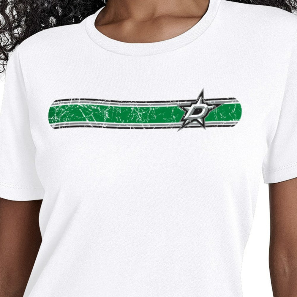 Dallas Stars Starter Women's Team Stripe T-Shirt On Sale