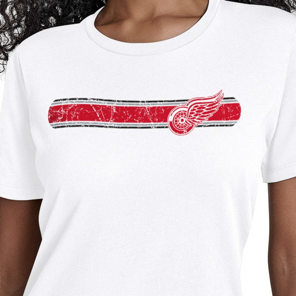 Detroit Red Wings Starter Women's Team Stripe T-Shirt Online
