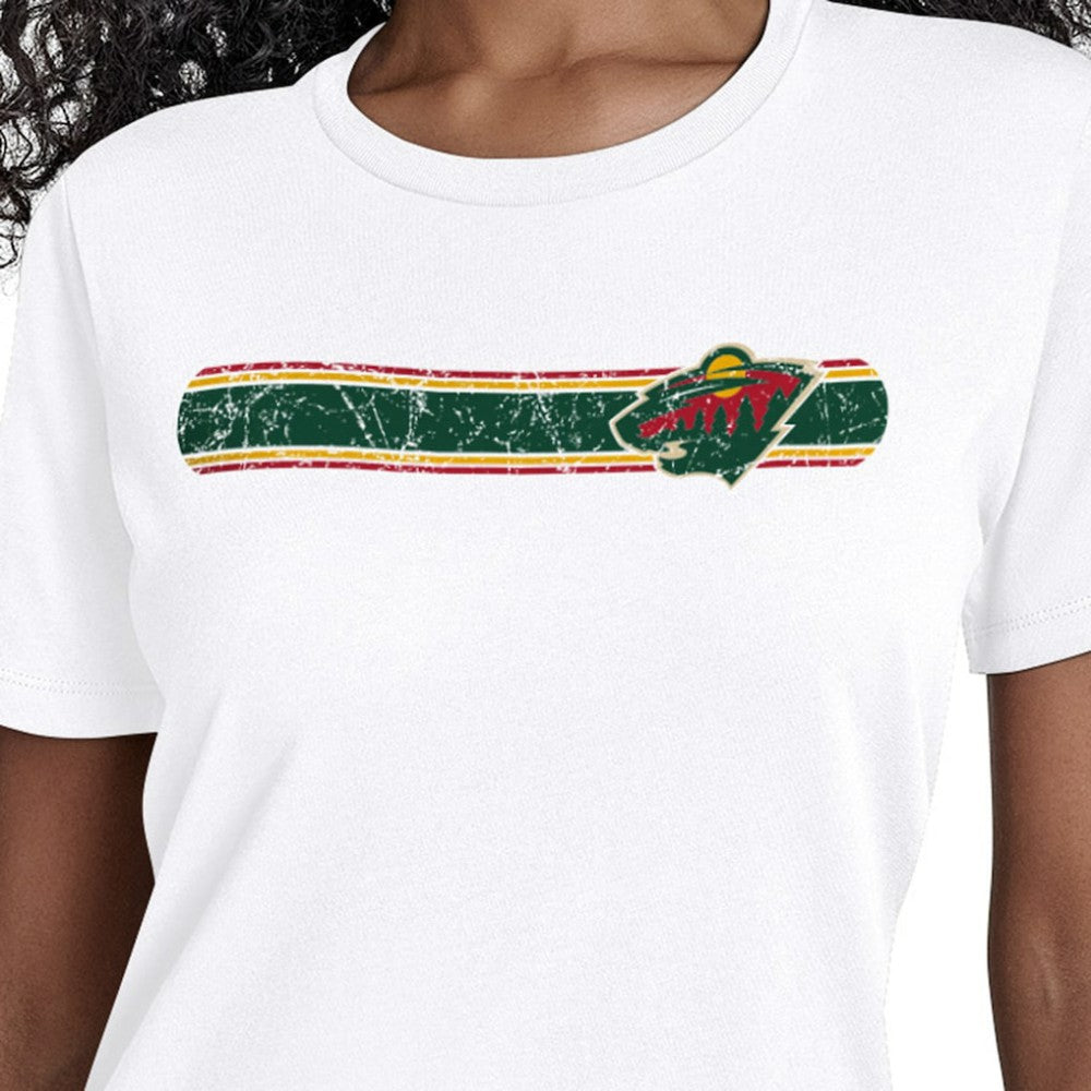 Minnesota Wild Starter Women's Team Stripe T-Shirt Online