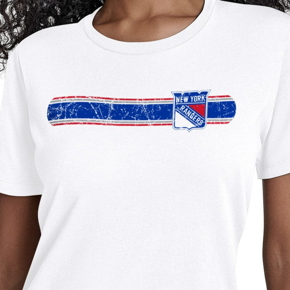 New York Rangers Starter Women's Team Stripe T-Shirt Discount