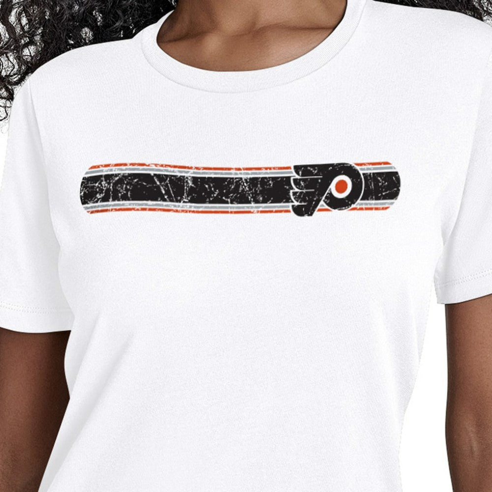Philadelphia Flyers Starter Women's Team Stripe T-Shirt Outlet