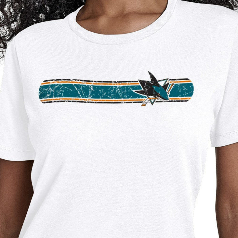 San Jose Sharks Starter Women's Team Stripe T-Shirt Online