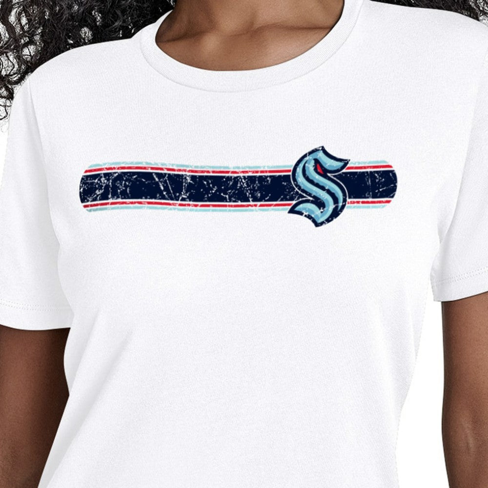 Seattle Kraken Starter Women's Team Stripe T-Shirt For Sale