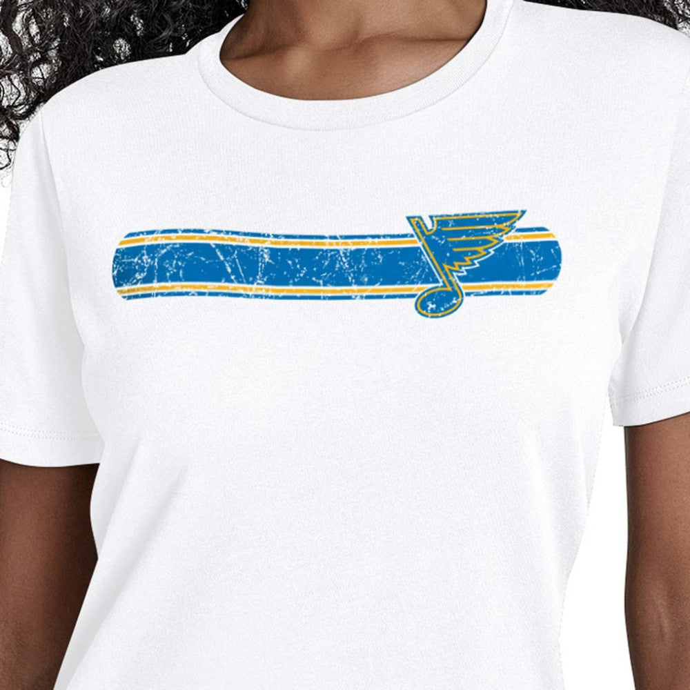 St. Louis Blues Starter Women's Team Stripe T-Shirt Discount