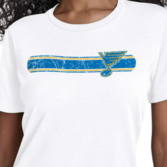 St. Louis Blues Starter Women's Team Stripe T-Shirt Discount